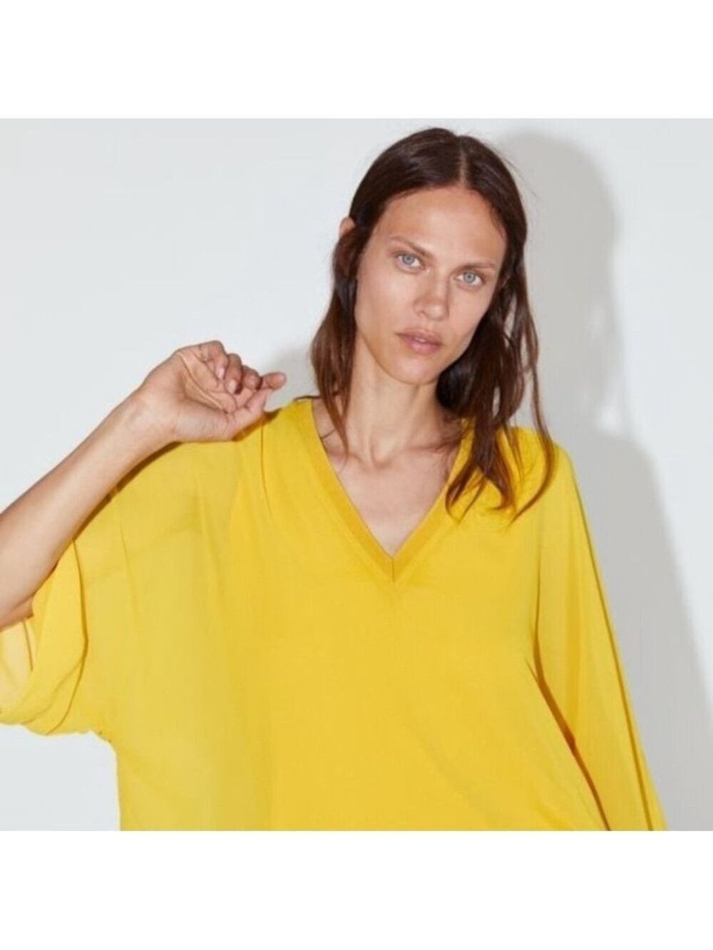 Elegant Yellow Women's Top - Picture 3 of 9